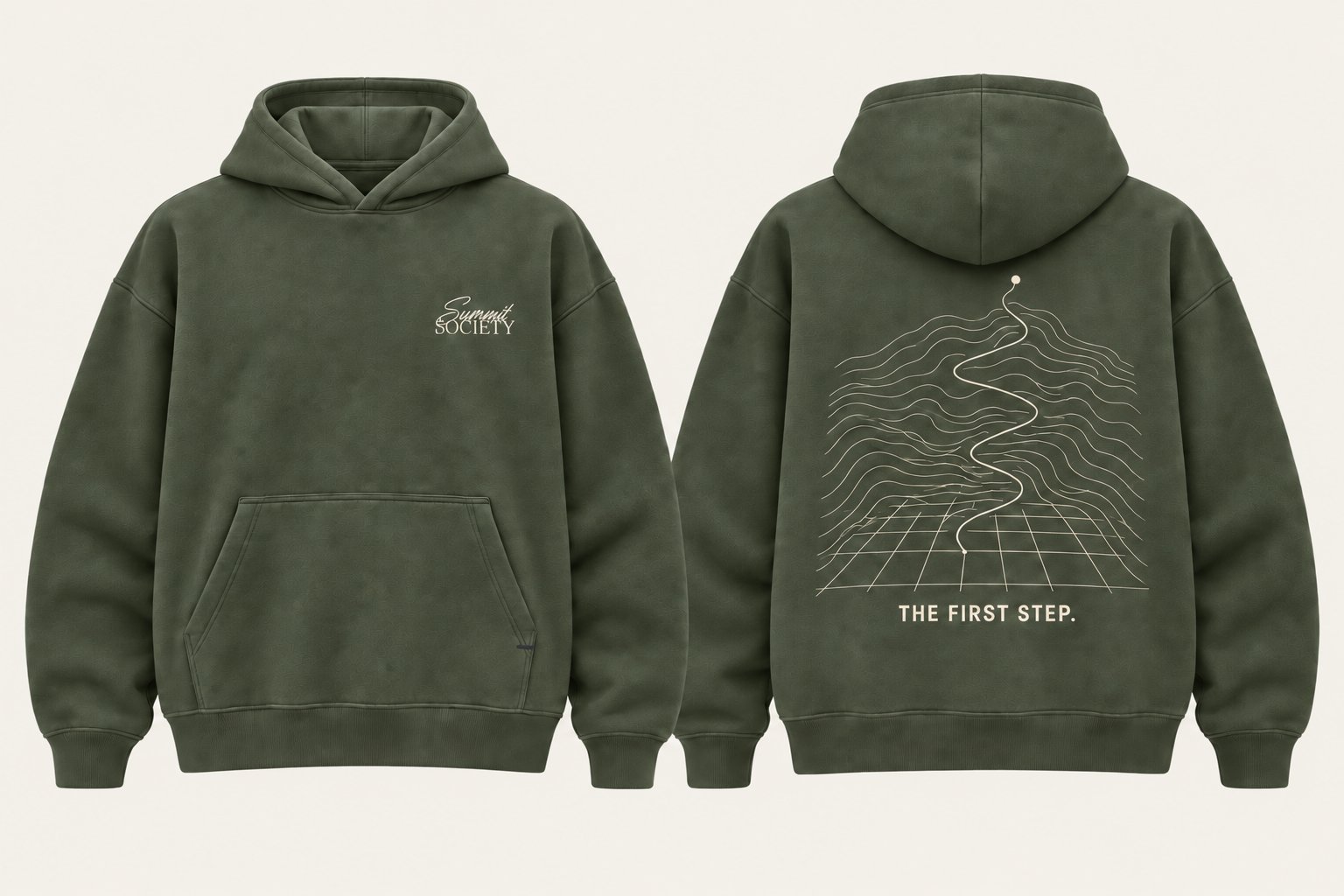 Hoodie The First Step en Lichen Field